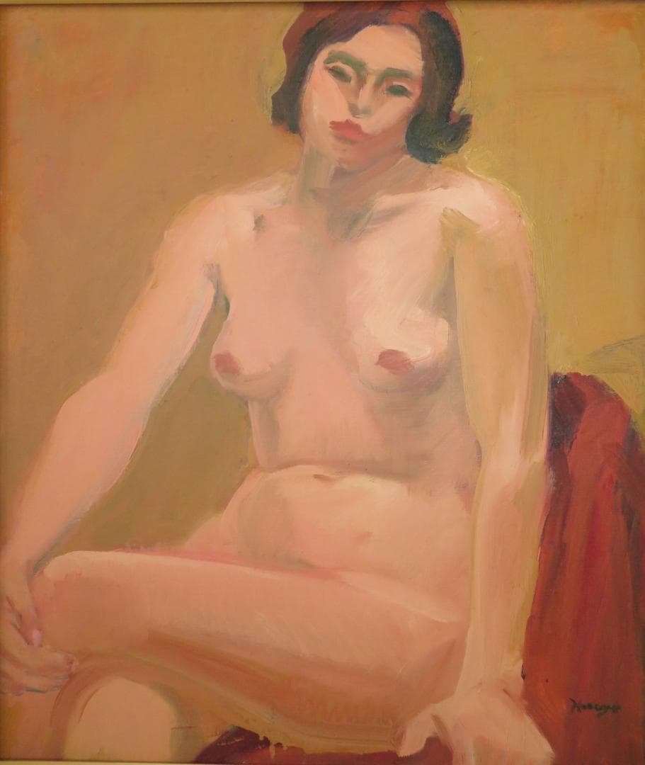 ◆　作者不詳　「裸婦」　油彩　F10号　◆