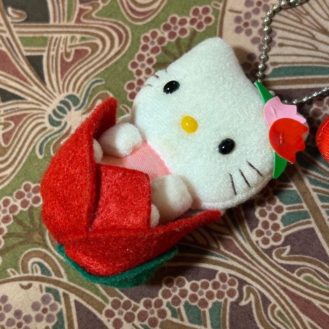 【激レア】ハローキティ お花 チューリップ キーホルダー キティちゃん