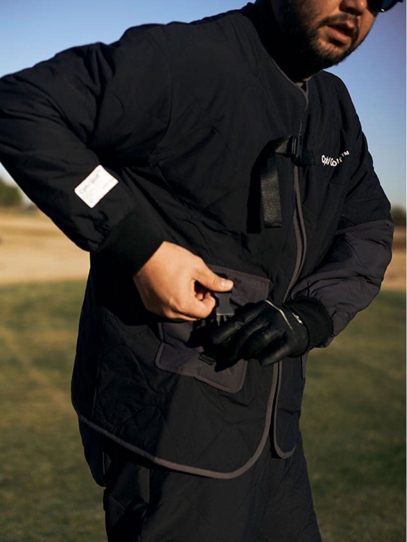 25FW　中綿ノーカラージャケット(メンズ)　CHG25-AW-J06 M