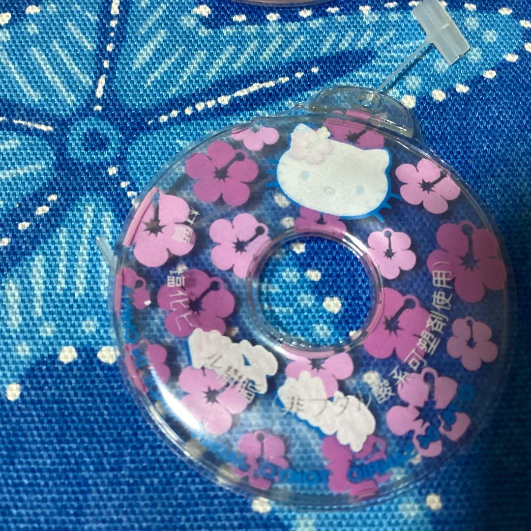 3349ハローキティハワイハイビスカスキティ　浮き輪マスコット
