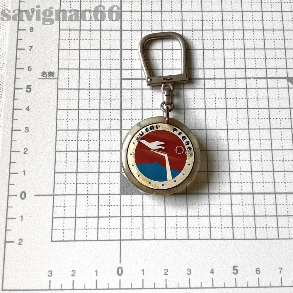 60s フレンチキーホルダー ブルボン EVIAN エビアン かもめ レア