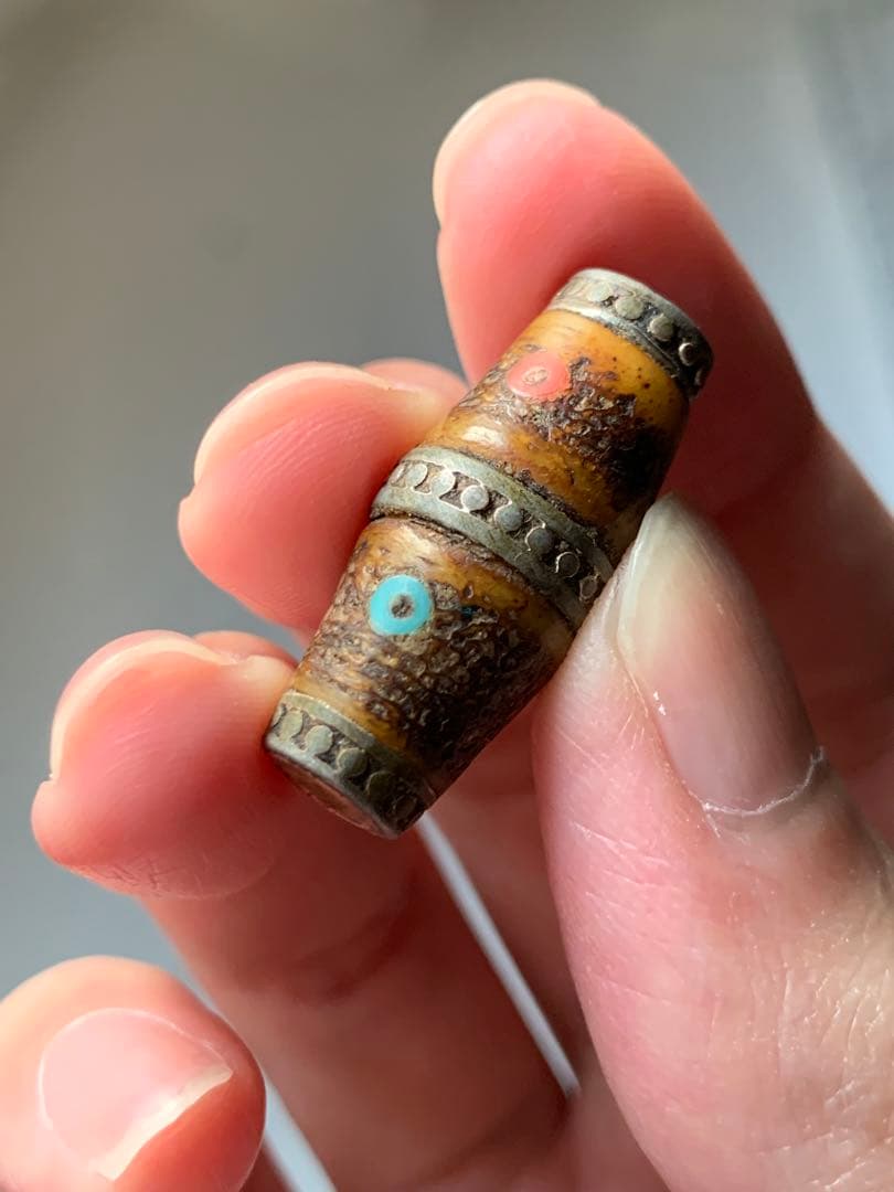 呪物　カパラ　天珠　チベット　カパーラ　頭蓋骨　念珠　クマントーン　プラクルアン