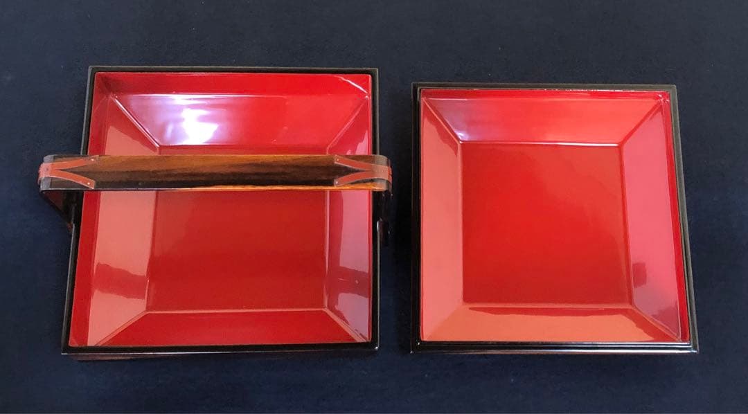 ‼️割引《R》黒柿内朱 手付 四方菓子器 食籠 喰篭 飾り金具 250820G1