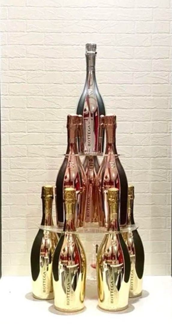 BOTTEGA 白 ロゼ ゴールド シャンパンボトルタワー