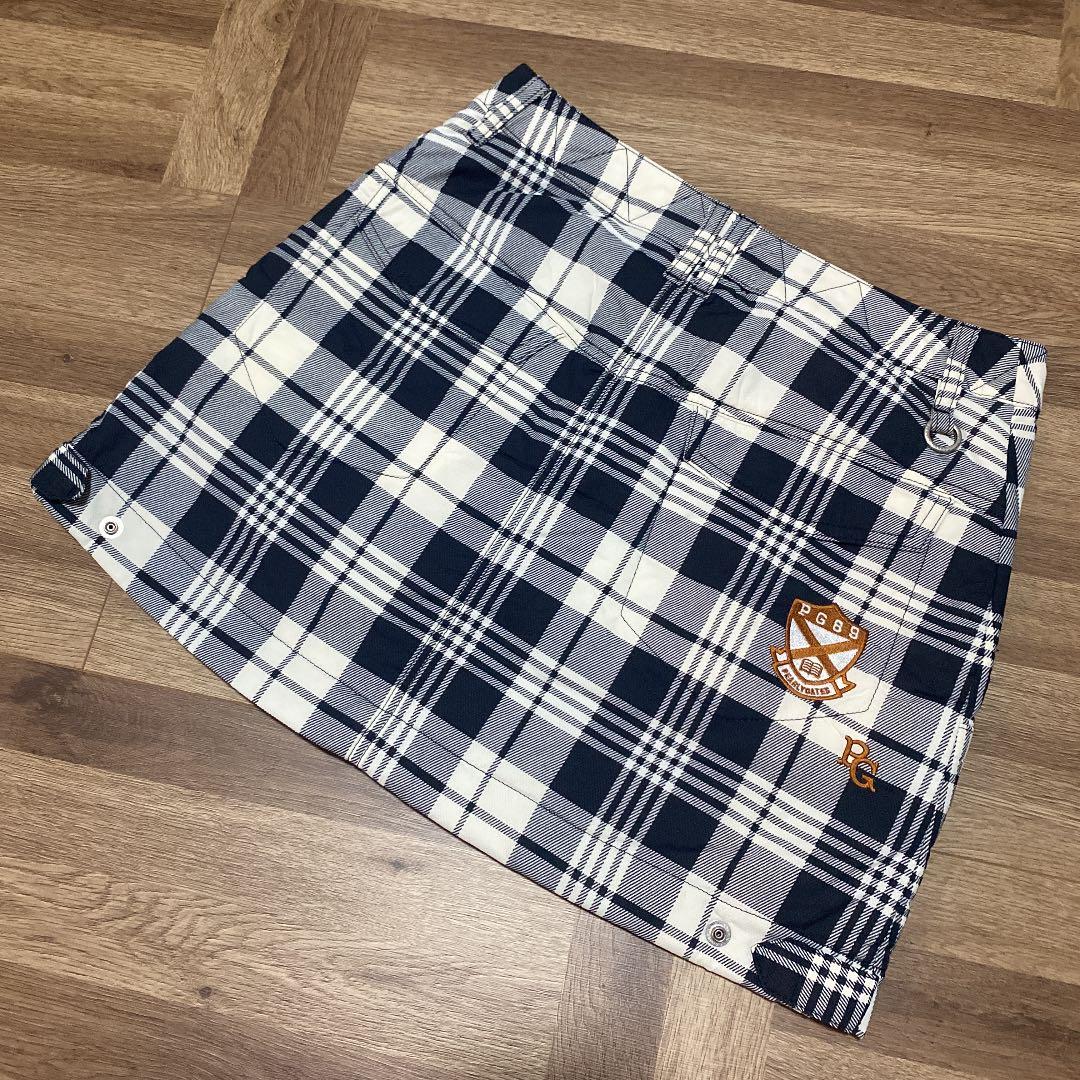 パーリーゲイツ♡スカート♡チェック♡ホワイト♡ネイビー♡S