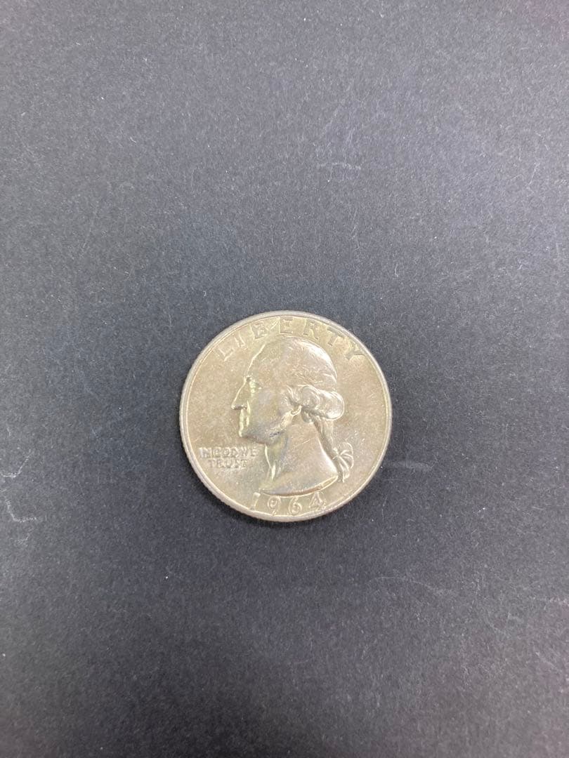 【10枚セット・美品】1964年 ワシントン・クォーターダラー銀貨