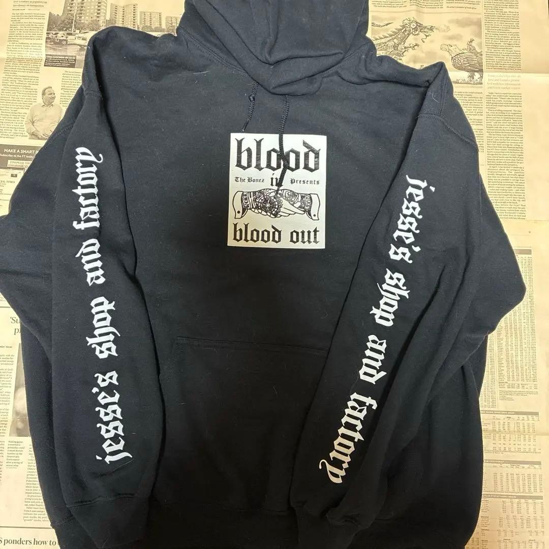 THE BONEZ blood in blood out パーカー XLサイズ