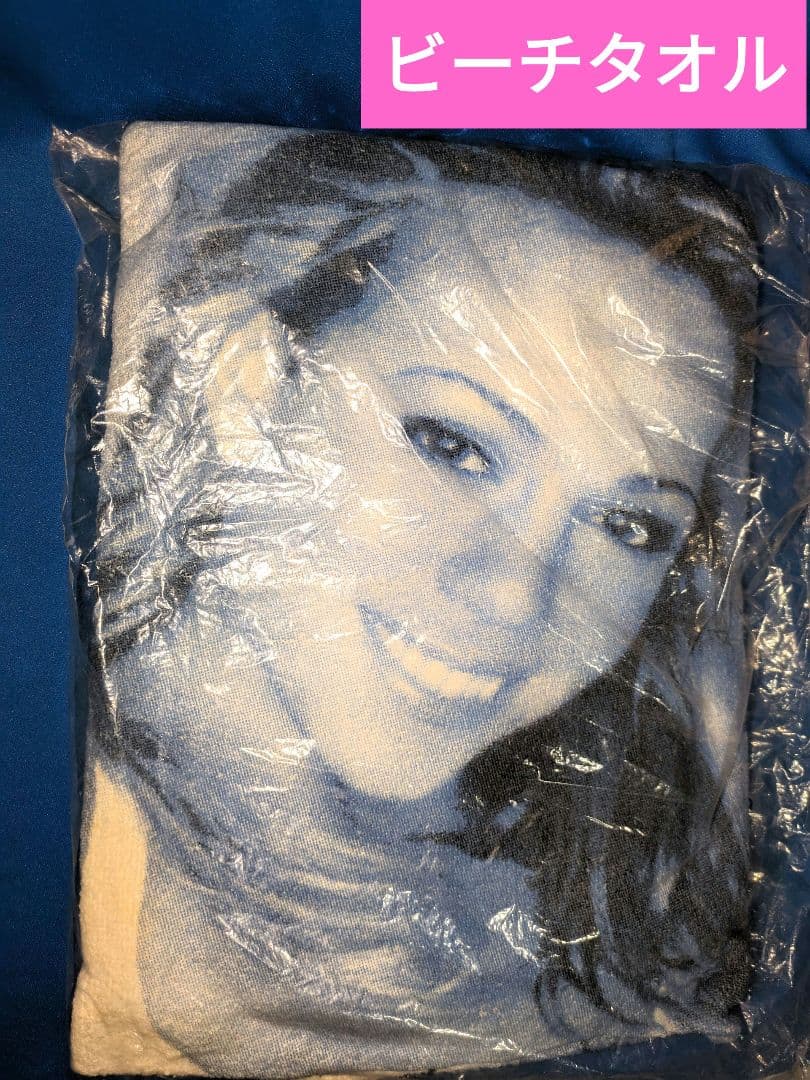 ♡超希少レア♡美品♡マライア・キャリー　♡ネスカフェ♡ビーチタオル♡新品未使用♡