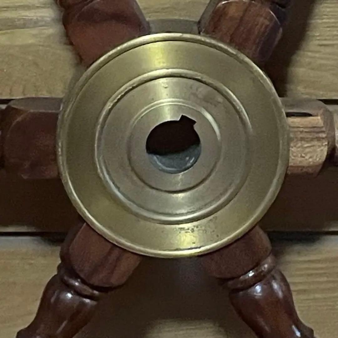 レトロ　船 舵 かじ インテリア　お洒落　バー レストラン　木製　約60cm