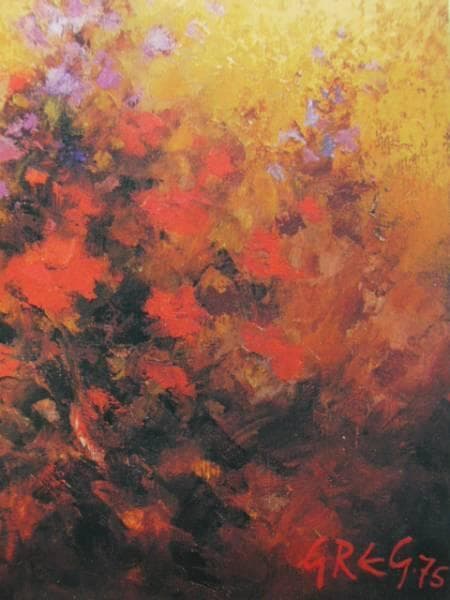 ロナルド・グレッグ、トレィニーの花、希少画集画、風景