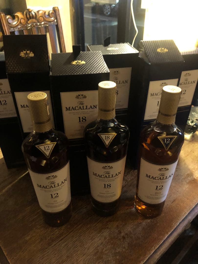 マッカラン18 年シェリー12年ダブルカスク12年各2本　6本セット