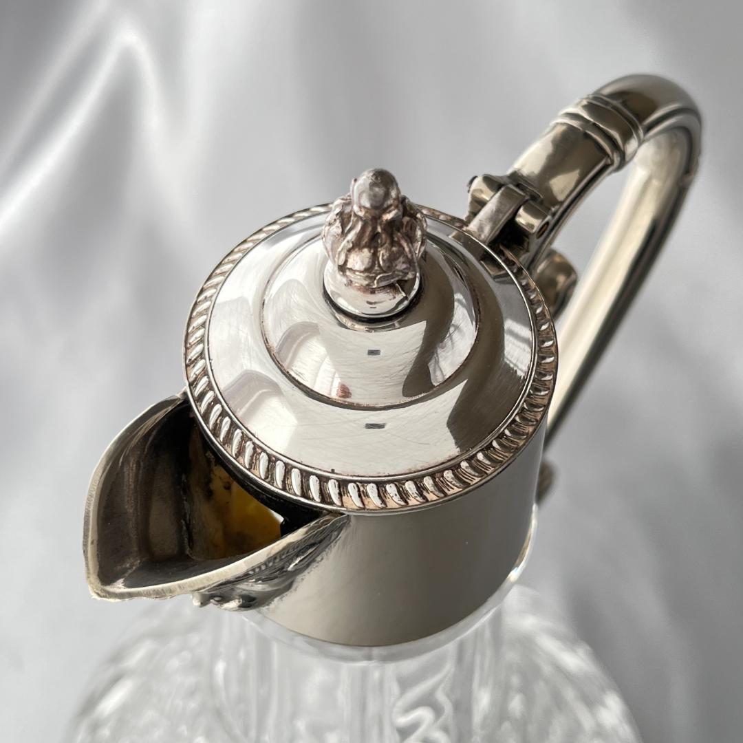 【英国】 バッカスのワインデキャンタ （大） 【シルバープレート/ガラス】