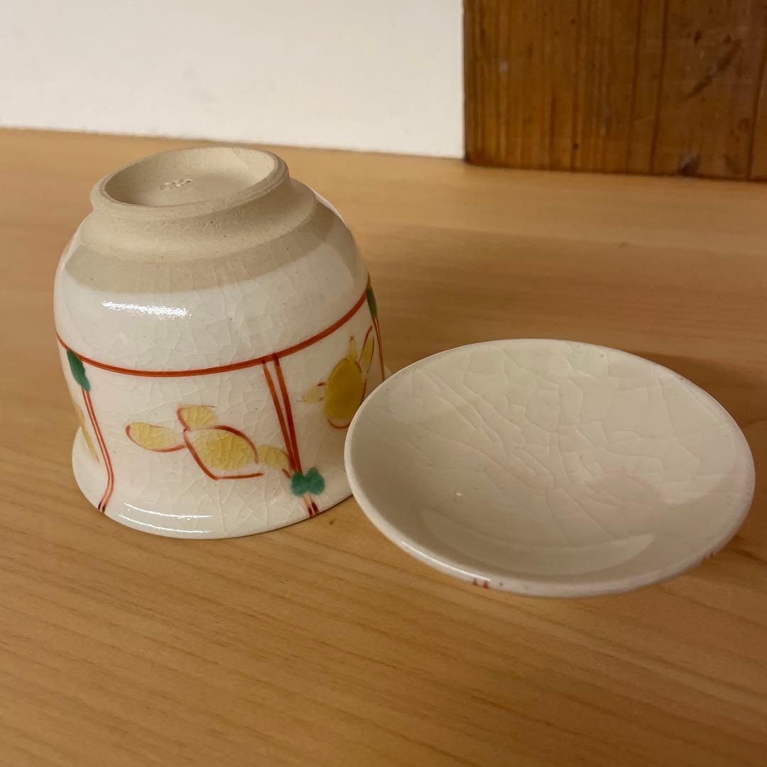 清水保孝　色絵亀文蓋物6客　共箱あり　父は人間国宝　清水卯一