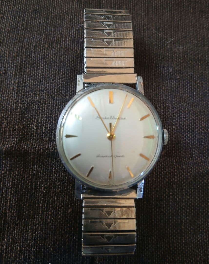 希少　昭和レトロ　セイコー　ユニーク　ダイヤショック17石　時計