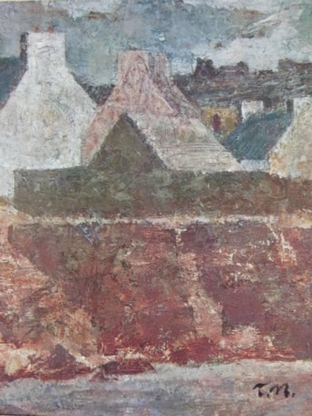 中谷 泰、ブルターニュ風景、希少画集画、版上サイン入 新品額付