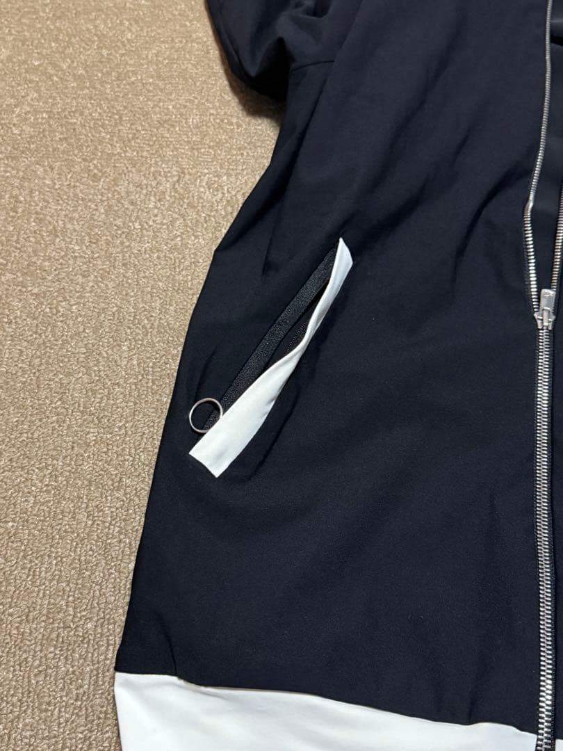 CRONOS激レア国産 フード付きスポーツジャケット 黒/白M