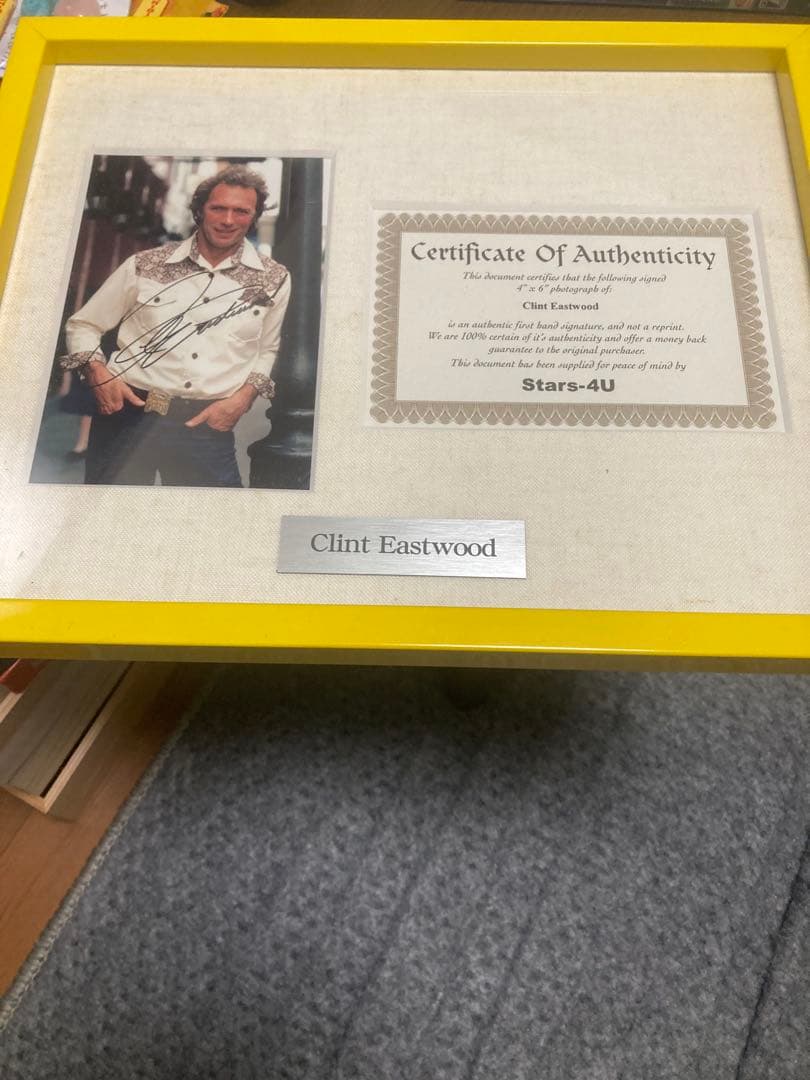 ClintEastwood 直筆サイン入り写真　ハリウッド俳優　認証書付き　レア