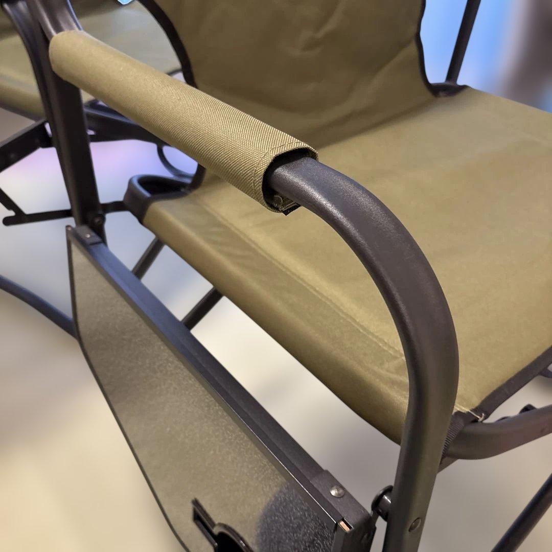 コールマン Coleman サイドテーブル付デッキチェア オリーブ 2脚セット