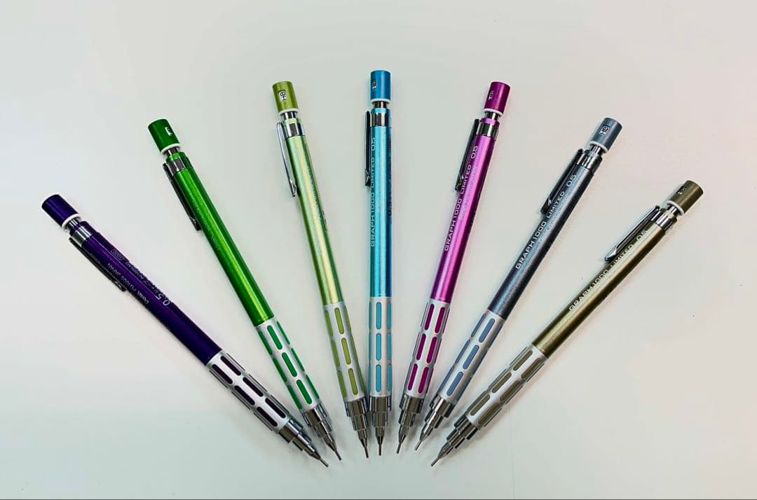ぺんてる グラフ1000 LIMITED シャーペン　東急ハンズ限定 ７色セット