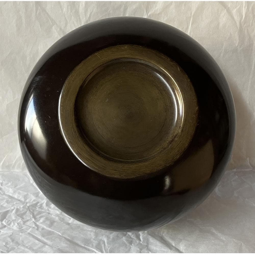 F1443 一ノ瀬宗也 唐銅 口糸目 建水 共箱 茶道具