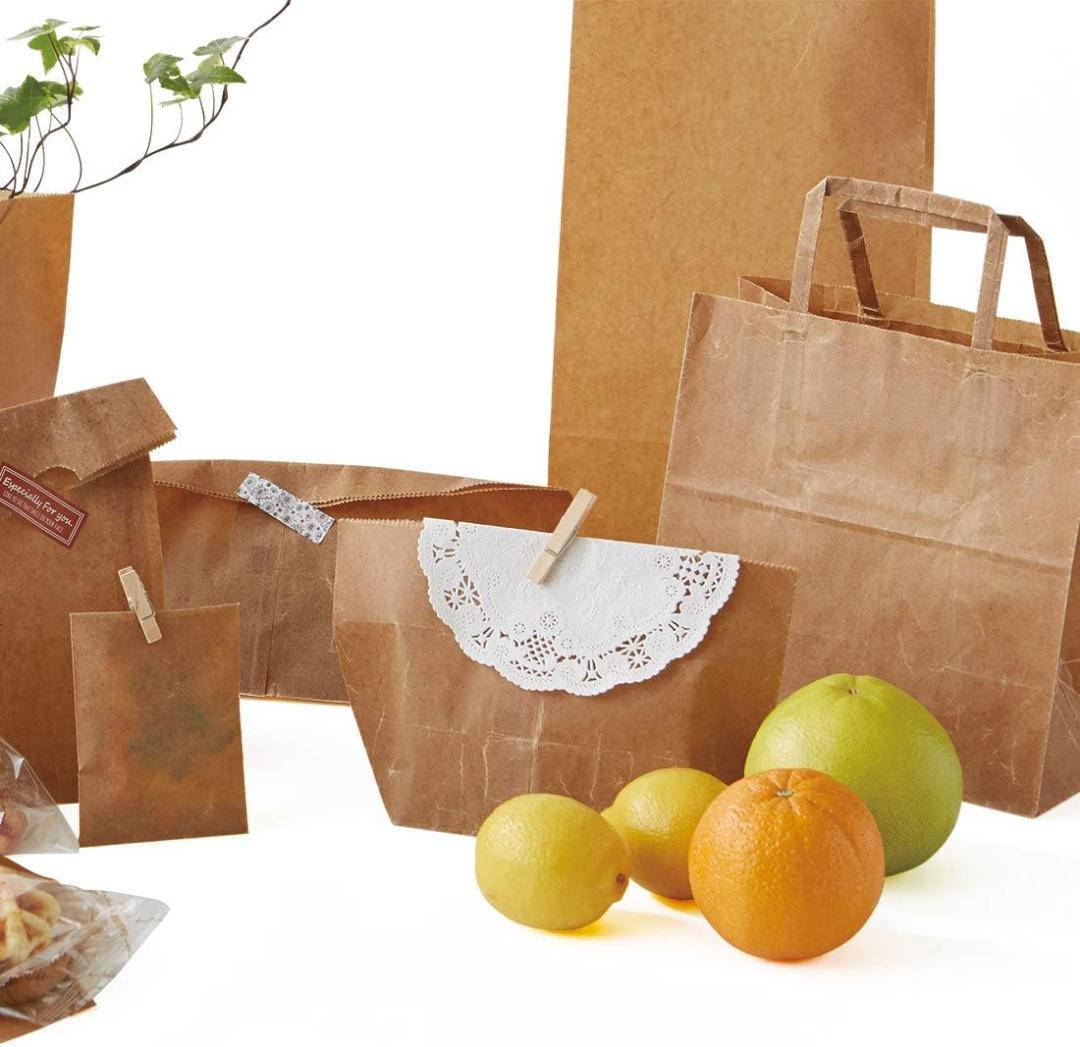 ☆10個価格☆シモジマ ヘイコー 紙袋 ロー引き袋 亀底 W-5（20枚）☆