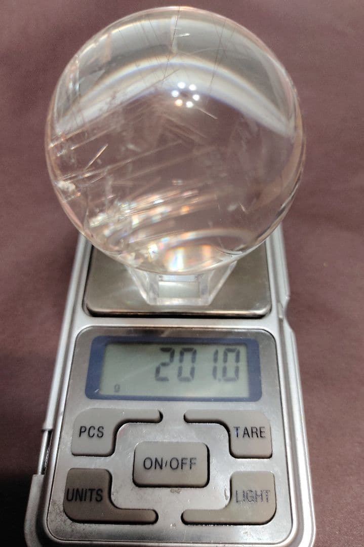 ゴールデンルチル入り水晶球 直径52mm