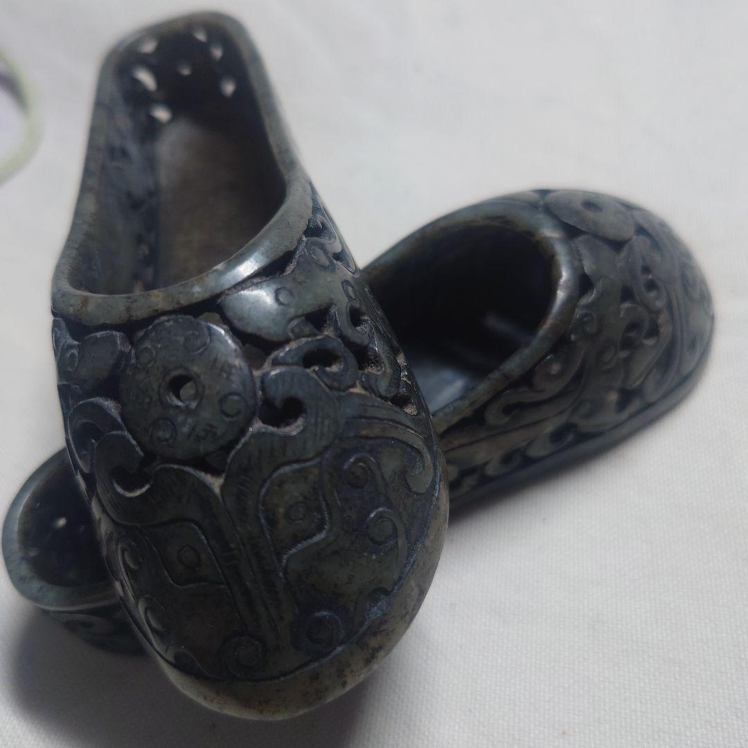玉石の靴 中国玉石彫刻