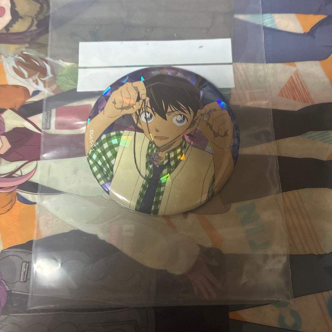 名探偵コナン 工藤新一 ホログラム缶バッジ AGF2017 黒ずみあり