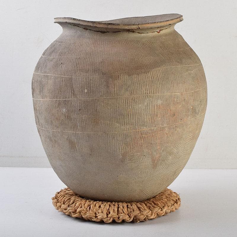 時代古陶磁　珠洲焼　古珠洲須恵器　線文壷　V　R9475H