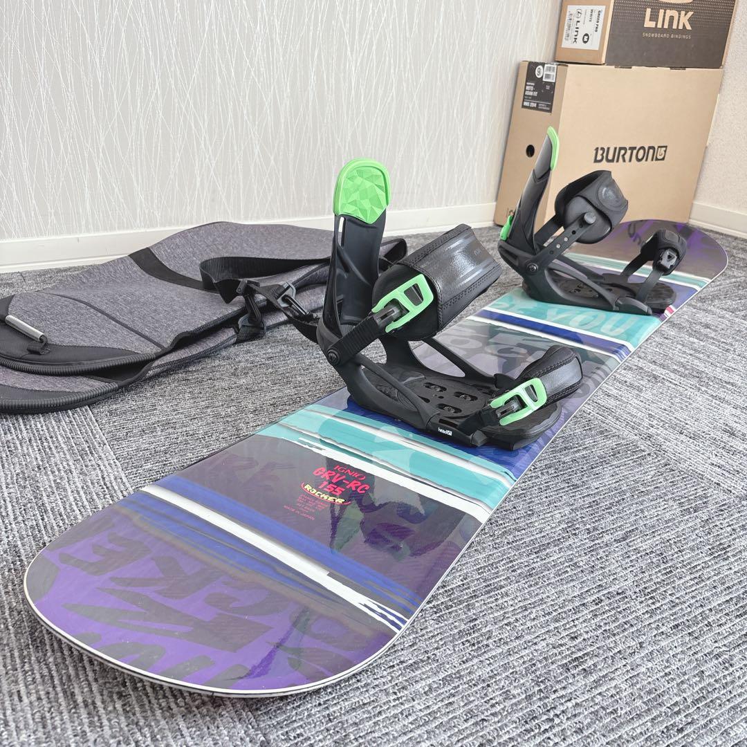 73超豪華❗️IGNIO/HEAD メンズスノーボードセット★155cm+ビン付