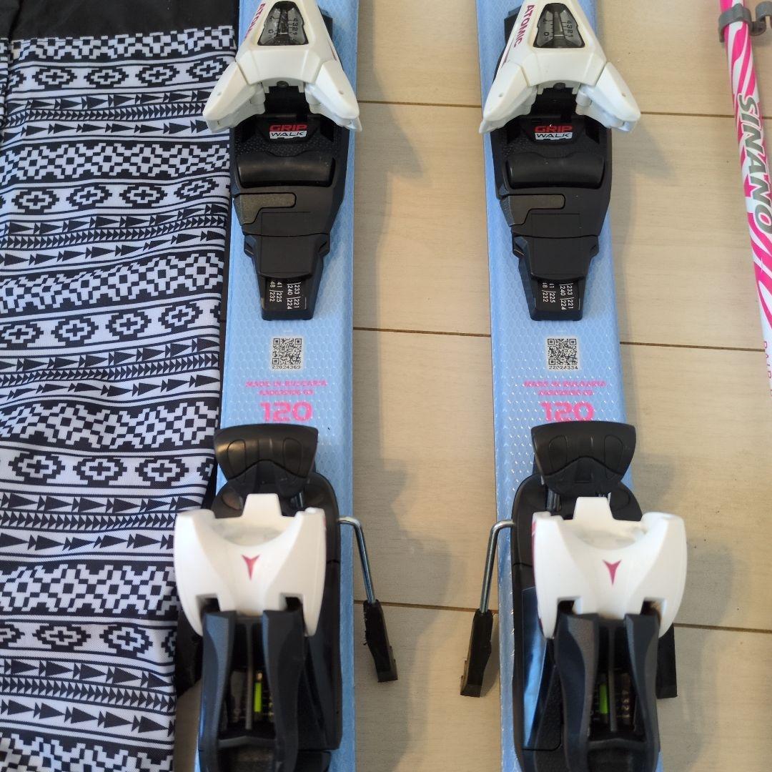 ATOMIC スキーセット 120ビンディング・ストック・ケース付き