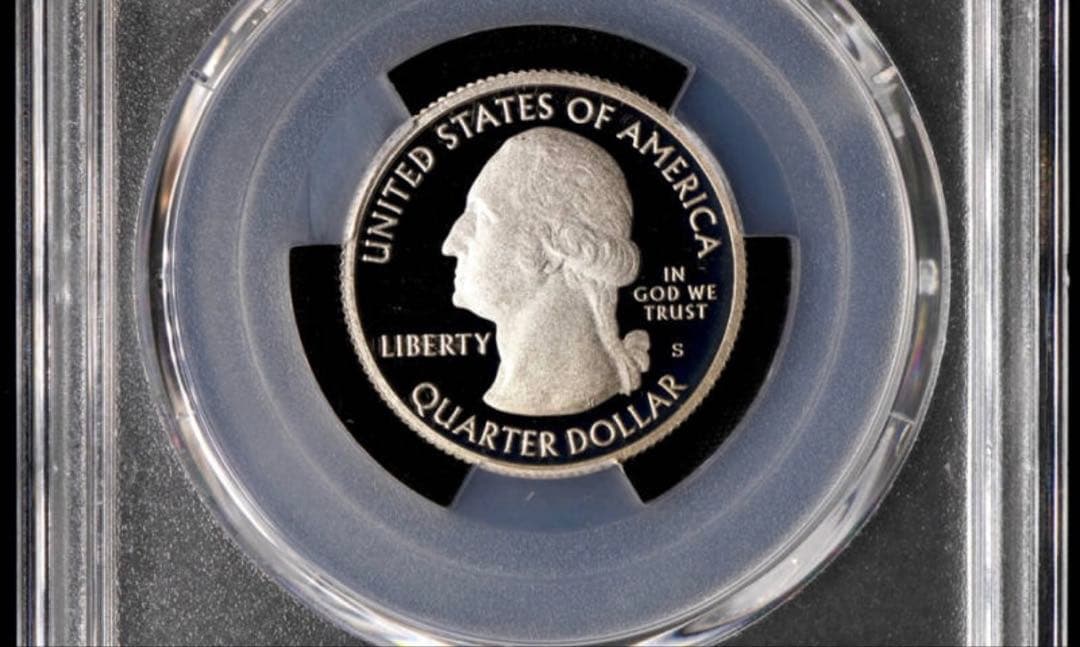 【準最高鑑定】2010年銘　アメリカ　25セント銀貨　PCGS鑑定　PF69 ④