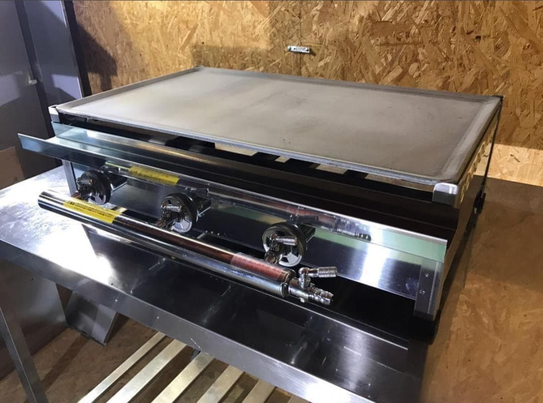 新品　鉄板焼器　TS-60　鉄板焼き　厚み6mm　プロパンガス　トユ付　LP ⑴