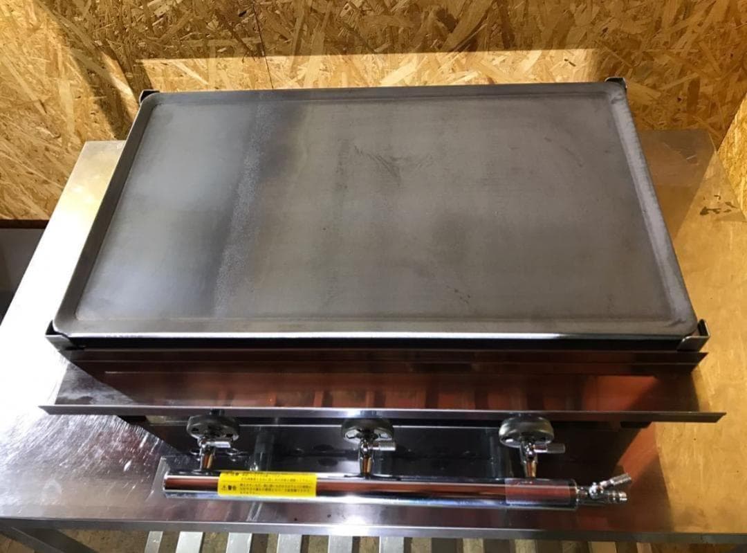 新品　鉄板焼器　TS-60　鉄板焼き　厚み6mm　プロパンガス　トユ付　LP ⑴