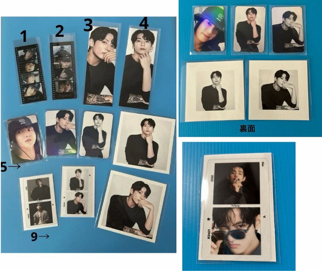 BTS Jungkook ロングステッカー・フィルムブックマーク・ましかくフォト