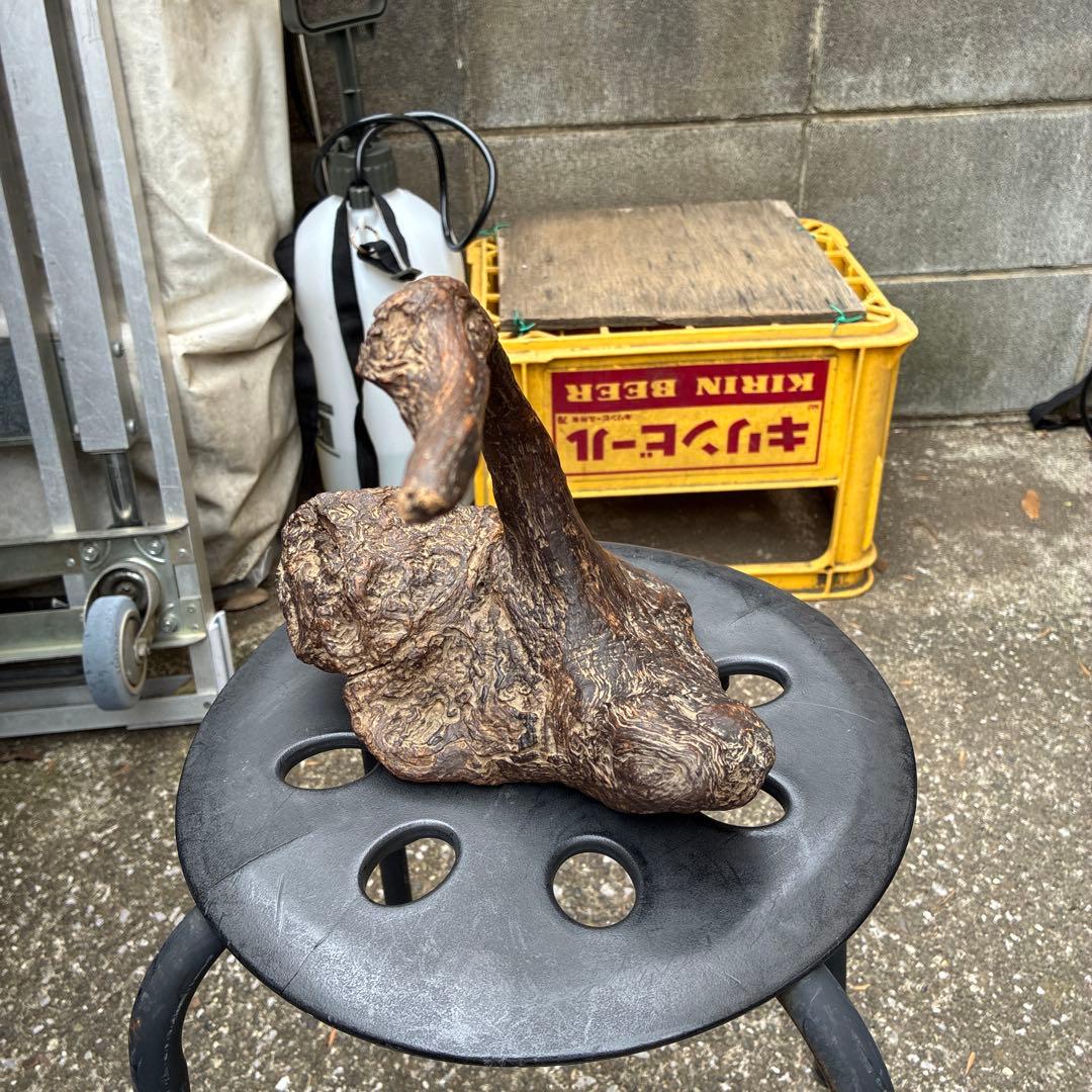 縁起物 ビンテージ木製置物 自然