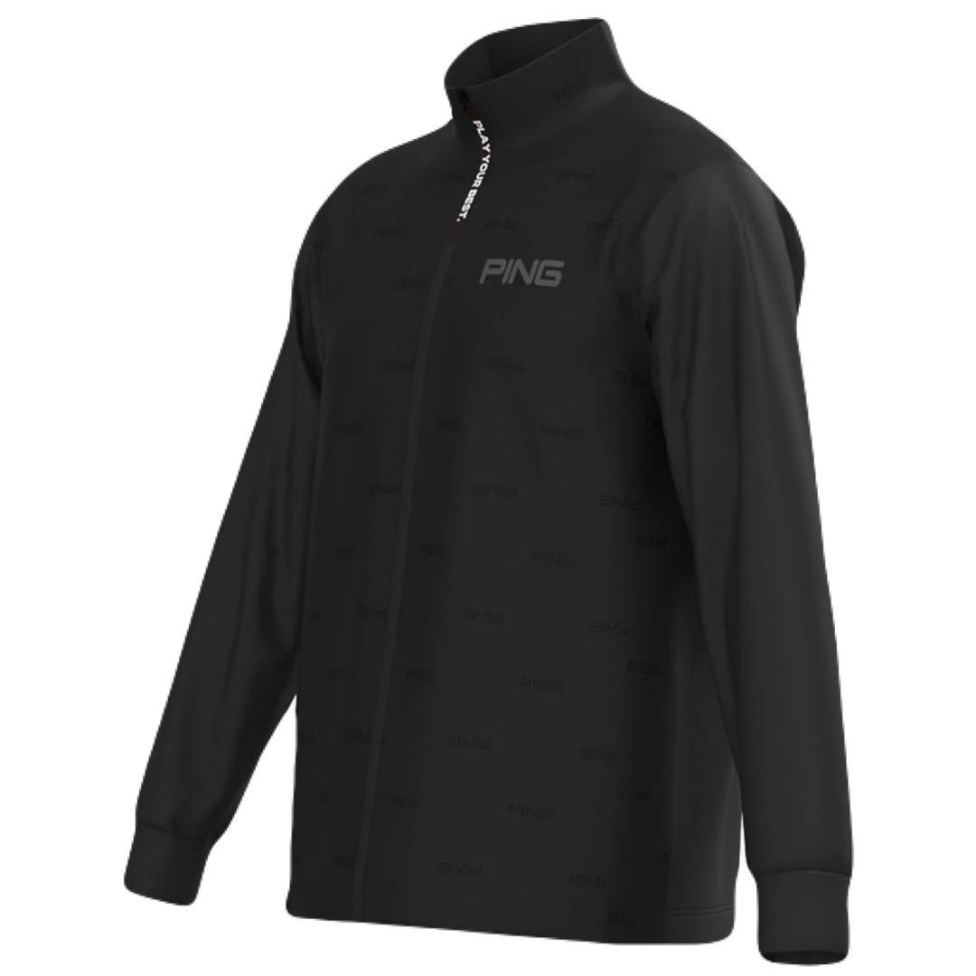 PING GOLF ストレッチ ピンソニックキルトハイブリットブルゾン／BK／M