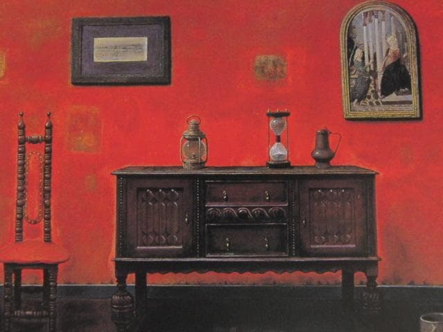 芝田耕、【画室静日】、希少な額装用画集より、新品額装付