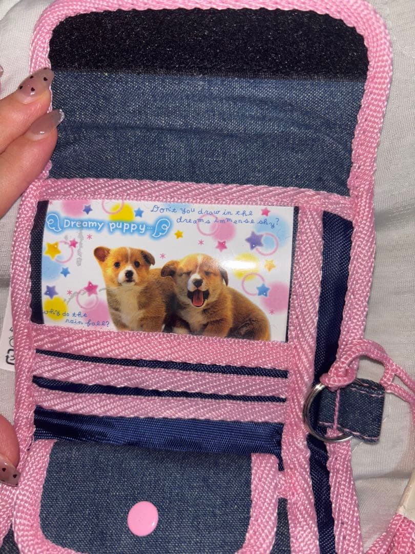 【未使用】財布　平成　Y2K デニム　パピオン　DREAMY PUPPY 当時物