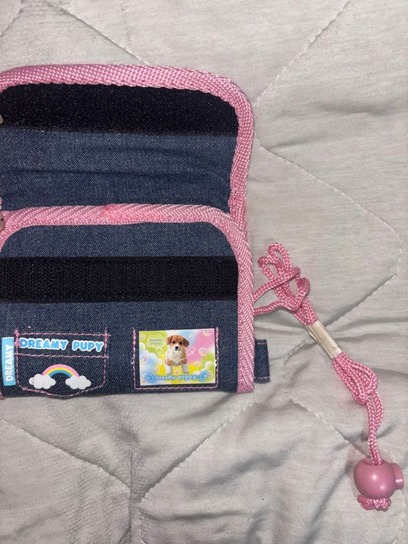 【未使用】財布　平成　Y2K デニム　パピオン　DREAMY PUPPY 当時物