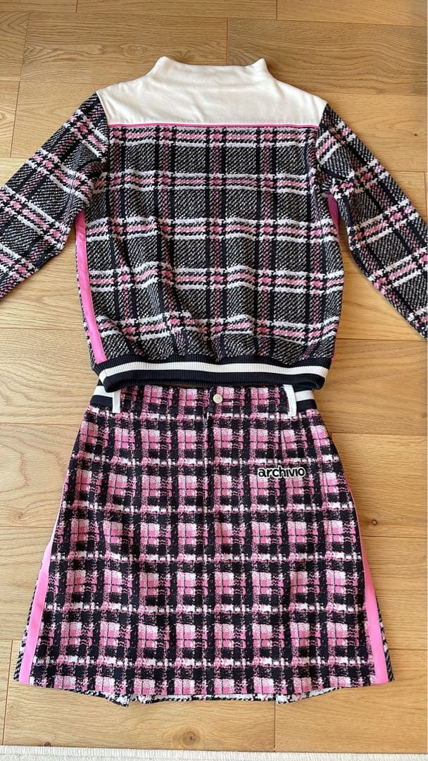 【美品】アルチビオ archivio セットアップ ピンクチェック 38