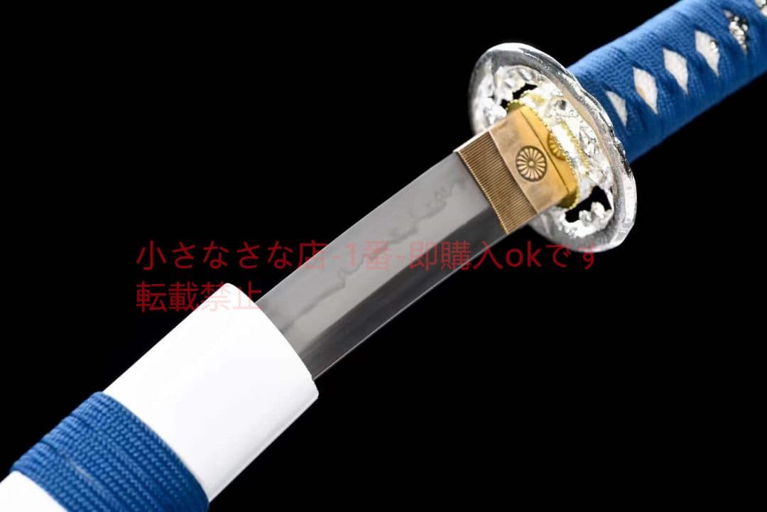 丁子焼研磨灰刃白地黒『白玉海棠』古兵器 武具 刀装具 日本刀 模造刀 居合刀