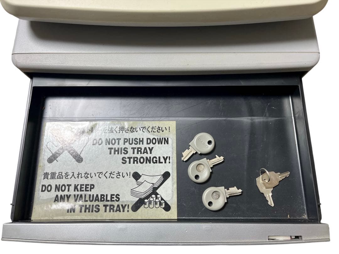 CASIO カシオ 電子レジスタ TE-100 通常動作確認済 鍵付き