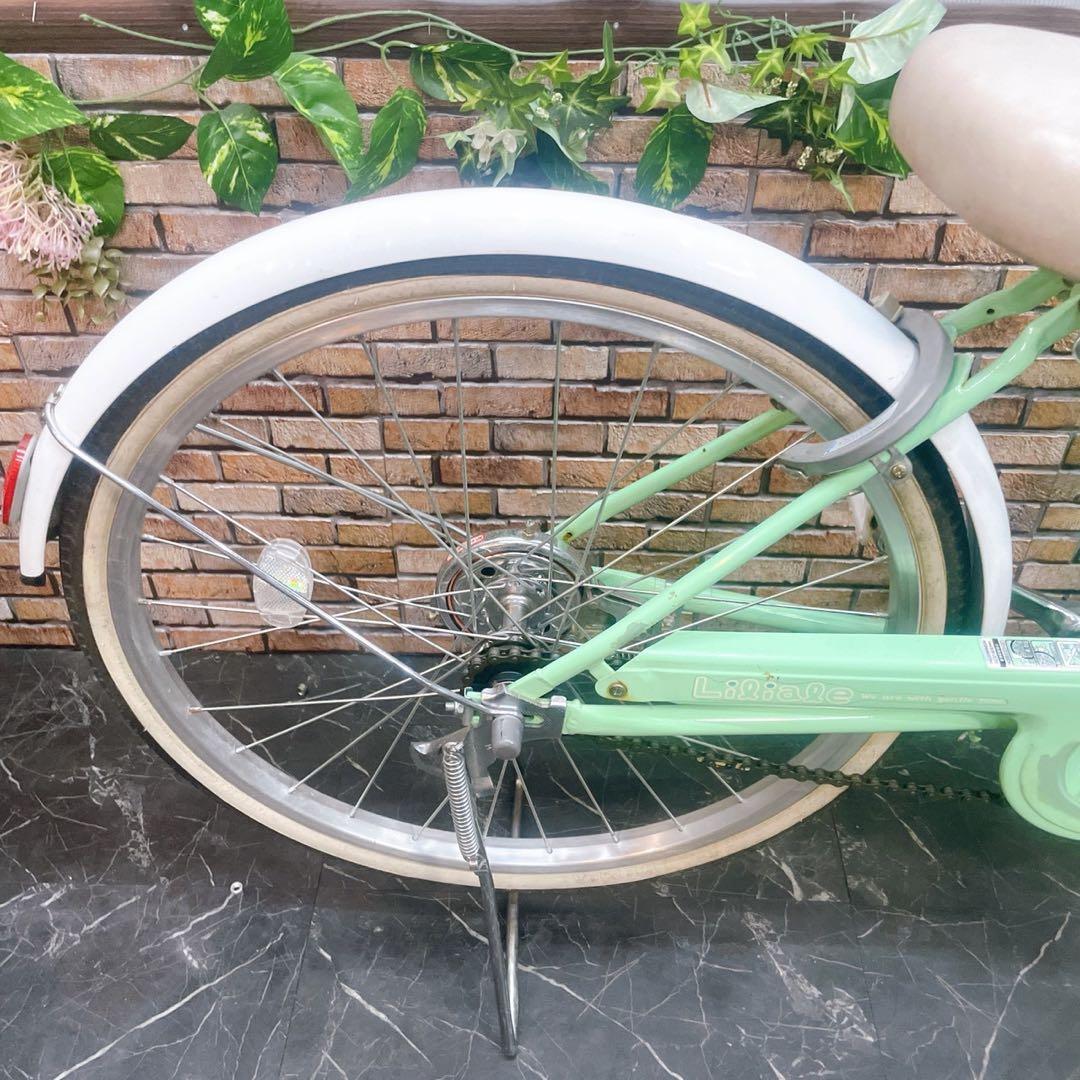 【27】子供用自転車 子供車 Liliale グリーン 22インチ シングル