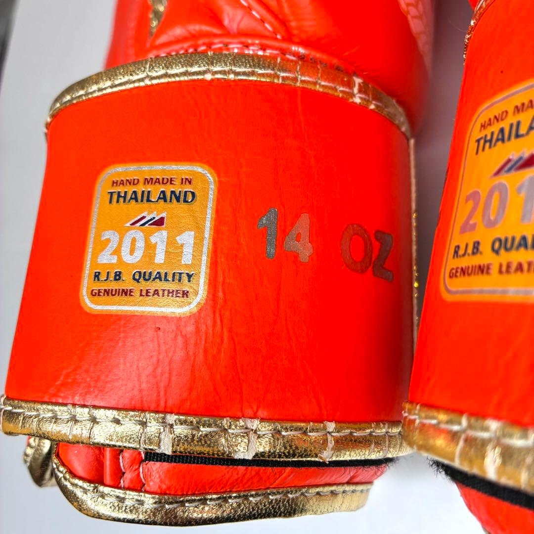 Raja Boxing 本革製 マジックテープ式 14oz ボクシンググローブ