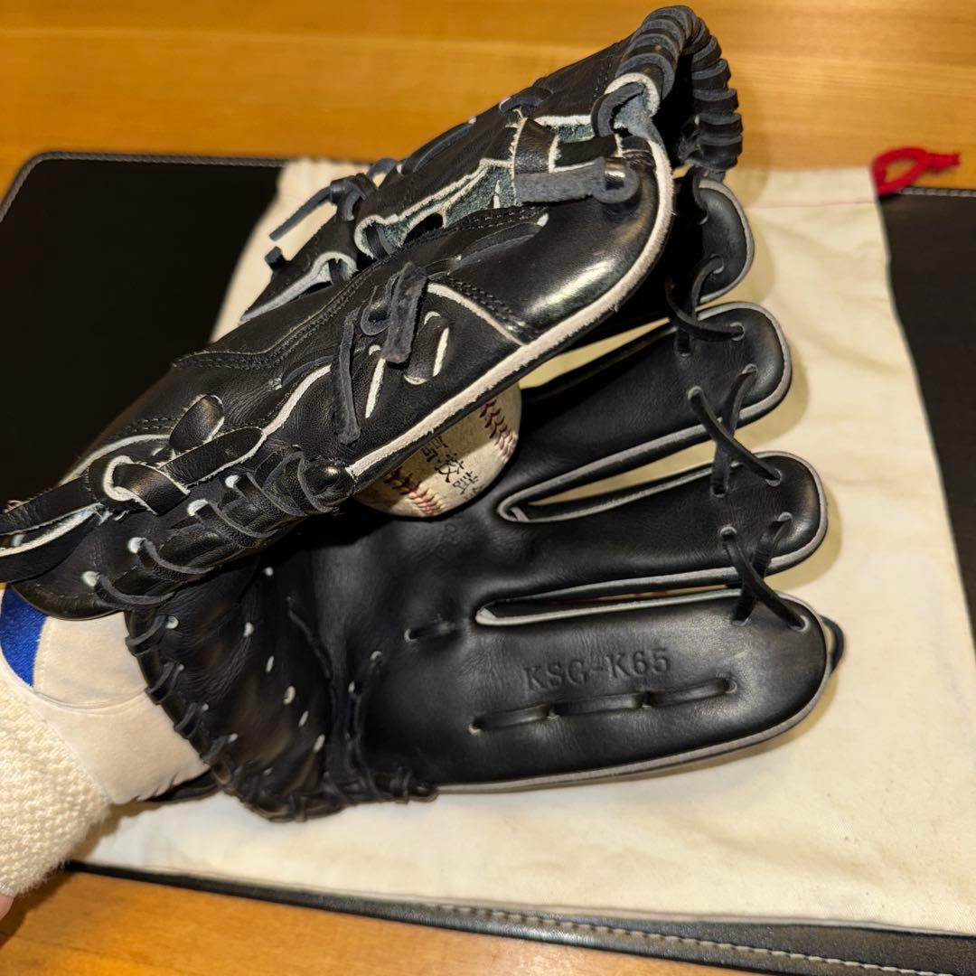 久保田スラッガー 投手用 硬式グローブ KSG-K65 ブラック 美品！