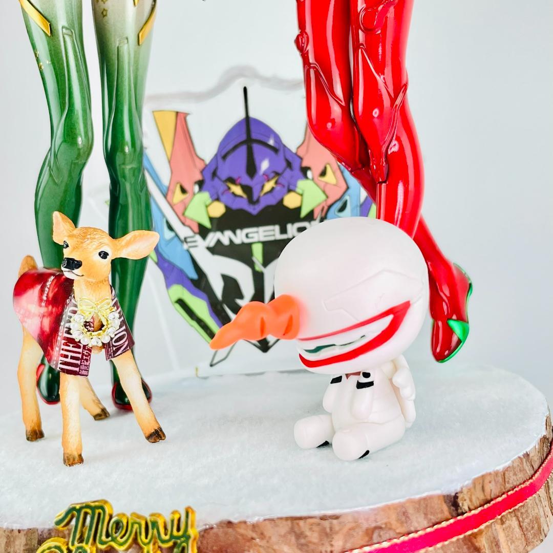 全塗装完成品 綾波レイ アスカ エヴァ クリスマス フィギュア ガレージキット