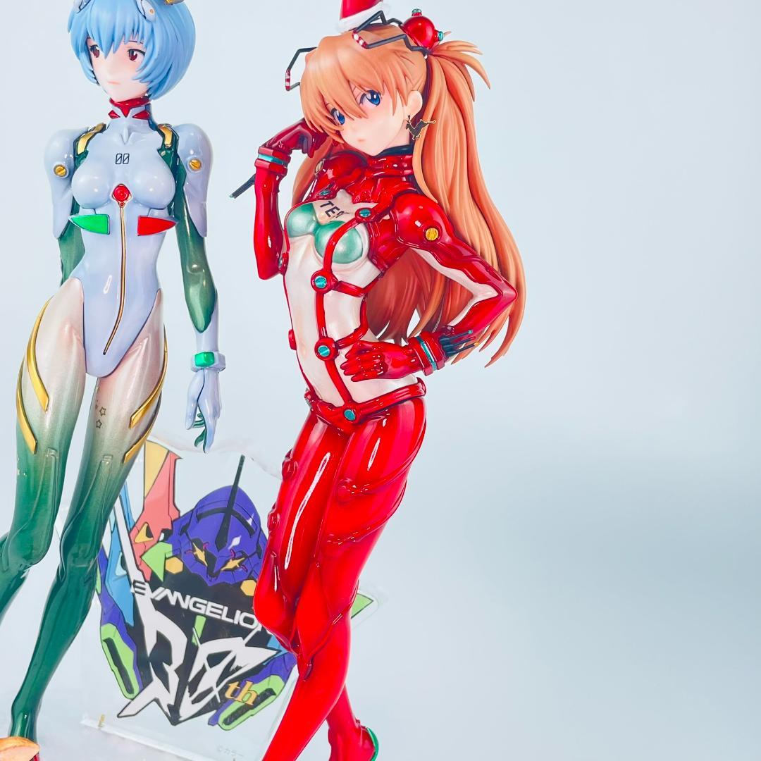 全塗装完成品 綾波レイ アスカ エヴァ クリスマス フィギュア ガレージキット