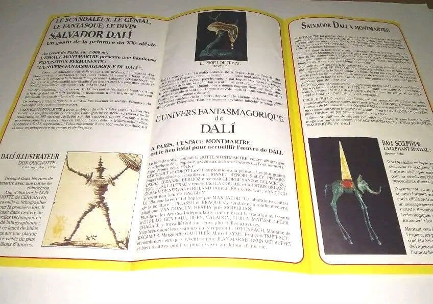 DALI ダリ展の海外リーフレット　海外からの品　レア　一部日本語ありの貴重な品