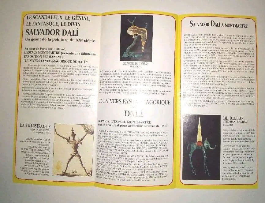 DALI ダリ展の海外リーフレット　海外からの品　レア　一部日本語ありの貴重な品